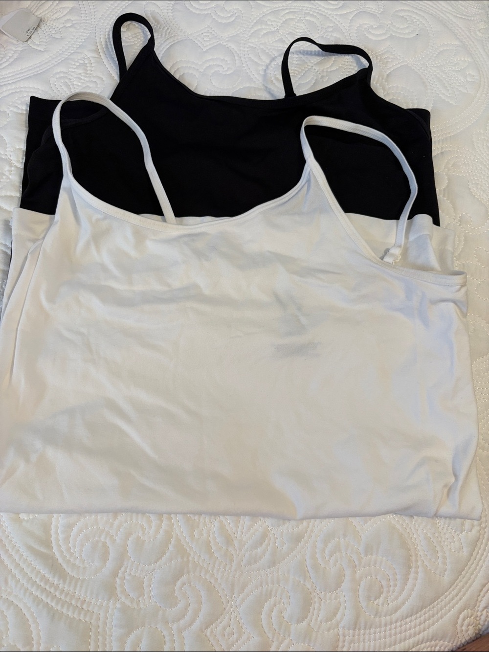 Worthington Black and White Spaghetti Strap Tank Tops - 2 Pack
